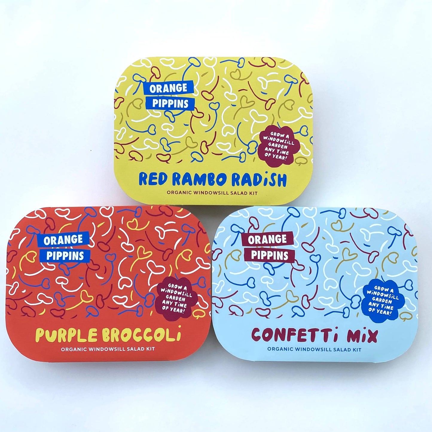 Windowsill Salad Kit: ORGANIC Red Rambo Radish